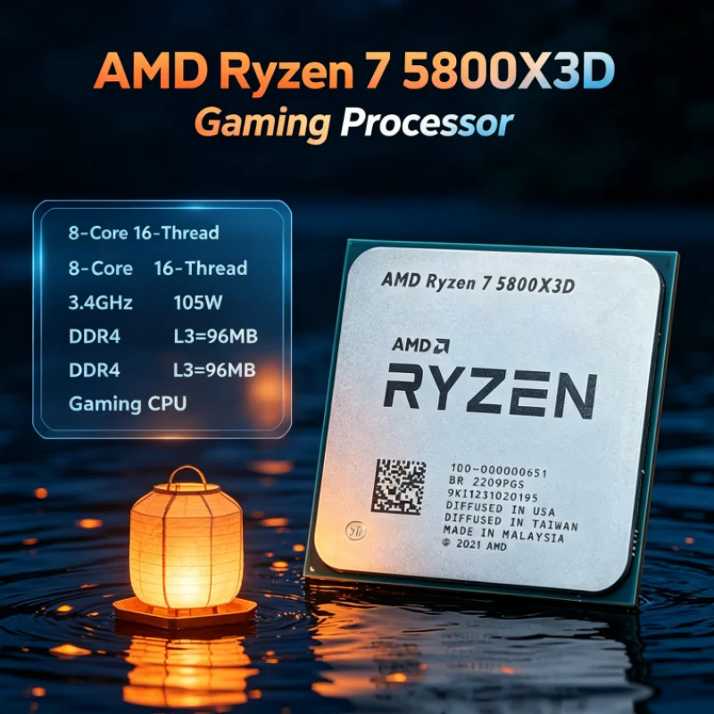 Amd Cpu Ryzen 7 - Processeur AMD R7 5800X3D 96 Mo